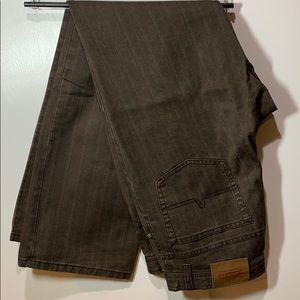 Alberto Men’s Pants Modern Fit Brown Herringbone